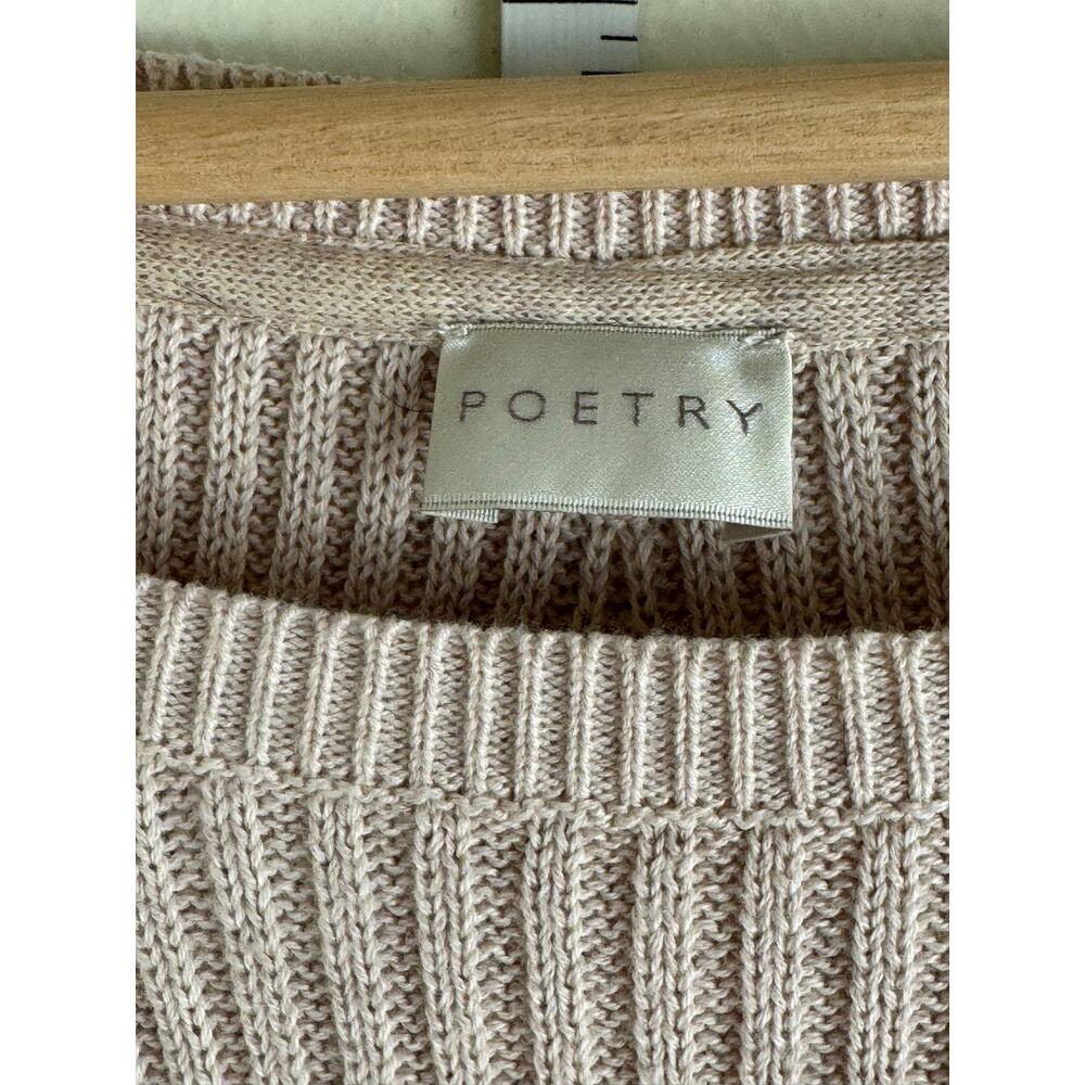 Poetry Organic Cotton Rib Knit Pullover Sweater Oatmeal 10 - Picture 8 of 11